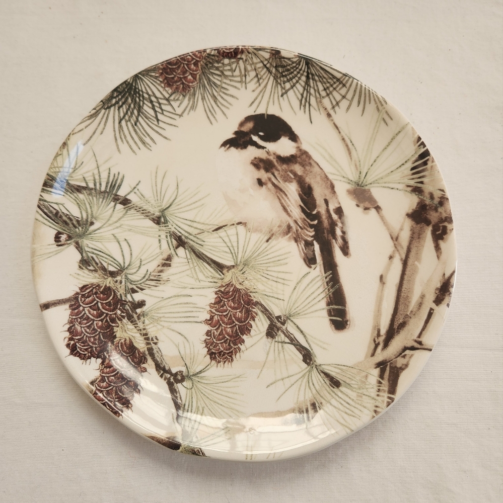 Pottery Barn Snow Bird 8" diameter Salad Plate Replacement